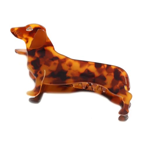 Dackel Hundehaarspangen,Kleine Hundehaarspangen für Mädchen, Rutschfeste Haarspange Dackel Haar Accessoire Acetat Haarspangen für Frau von PERSONFUN