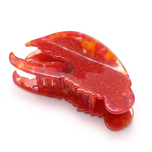 Hummer Klaue Clip, lustige rote Hummer Zange Haarspange, Acetat Haarspangen, kleine Klaue Clips für Frauen Ozean Tier niedlich Haar Clip von PERSONFUN
