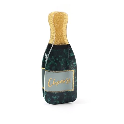 Neuheit Champagne Claw Clips, personalisierte Liquor Weinflasche Form Haarspangen, Bierflasche Form Haar Kiefer Clips, Acetat Haarspangen für Frauen Haar Kiefer Barrettes Zubehör von PERSONFUN