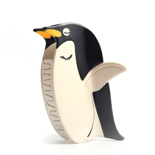 Niedliche fliegende Pinguin-Haarspange für Frauen Personalisierte Haarkralle Rutschfeste Haarspange Acetat-Haarspangen für Mädchen von PERSONFUN