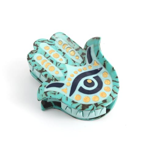 Personalisierte Acetat-Haarkrallenklammer mit Hamsa-Hand-Design für Frauen, 1 Stück von PERSONFUN