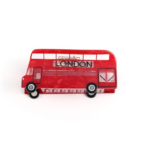 Personalisierte Londoner Ikone britischen Bus Haar Calw Clip, Spaß Acetat Haar Kralle für Frauen Mädchen Haar Zubehör Geschenk von PERSONFUN