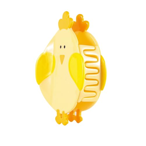 Süße Küken-Haarspange Gelbe Acetat-Haarkralle mit Haifischzahn-Design für Frauen und Mädchen Geschenk von PERSONFUN