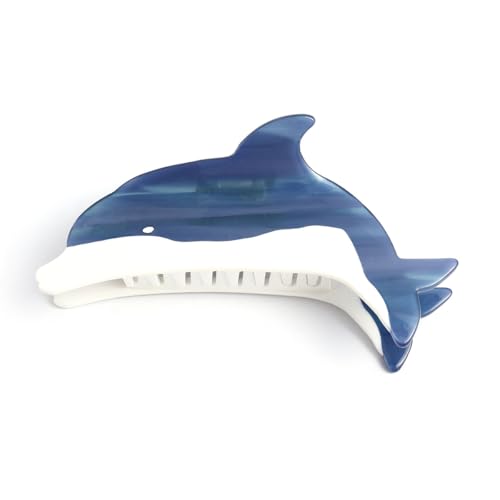 Wal-Hai-Delfin-Haarkralle Personalisierte Ozean-Tier-Acetat-Haarkralle für Frauen,Blaue Wal-Haarspange von PERSONFUN