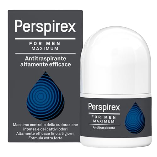 Perspirex Antitranspirant gegen starkes schwitzen für Männer – Deo Roller für bis zu 5 Tage Frischeschutz – Strong 20ml von PERSPIREX