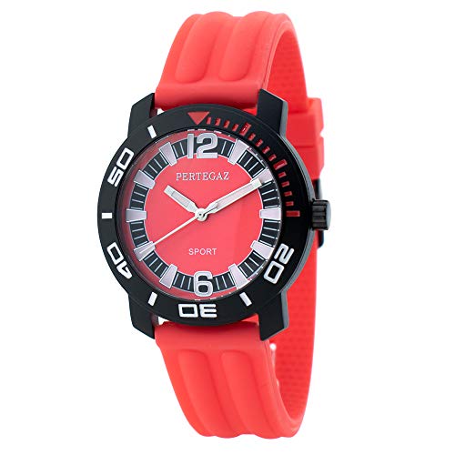 PERTEGAZ Unisex Analog-Digital Quarz Uhr mit Gummi Armband P70442-R von Pertegaz