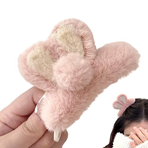 Haarspangen für Mädchen | Plüsch Hasenohren Haarklammern – niedliche Haarspange für Frauen, rutschfeste halbe Dutt Haarnadeln Lear-au von PERTID