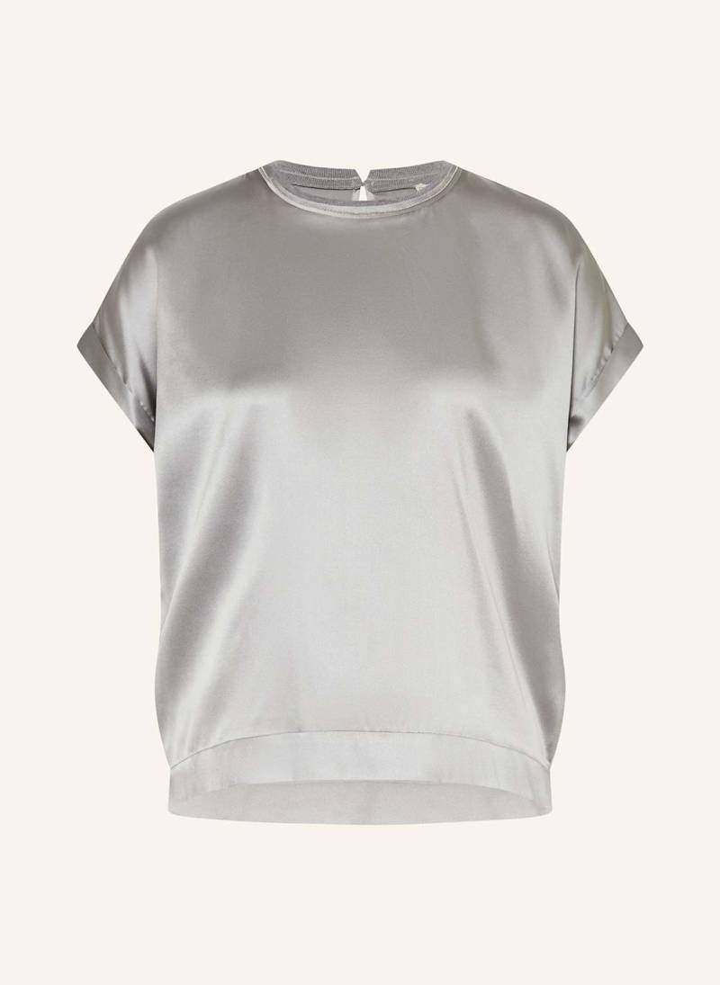 Peserico Blusentop Aus Seide grau von PESERICO