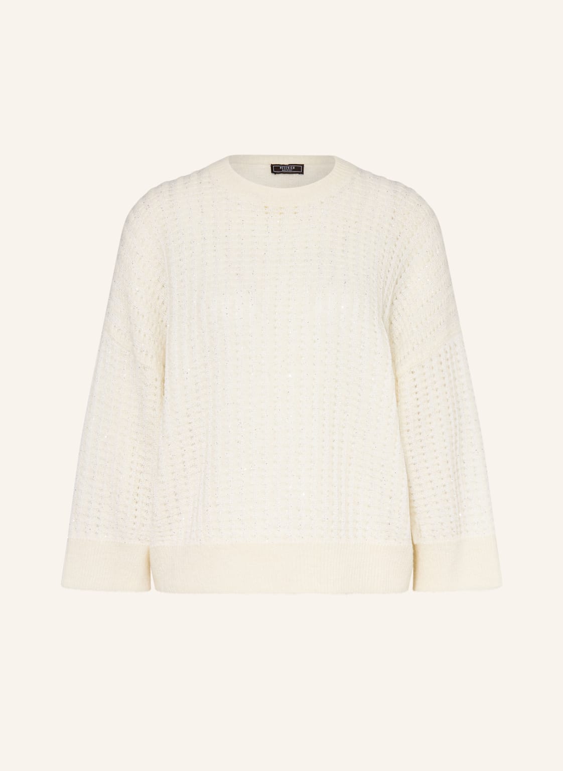 Peserico Pullover Mit 3/4-Arm Und Pailletten weiss von PESERICO