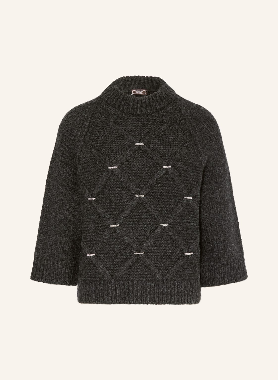 Peserico Pullover Mit Alpaka Und Glitzergarn grau von PESERICO