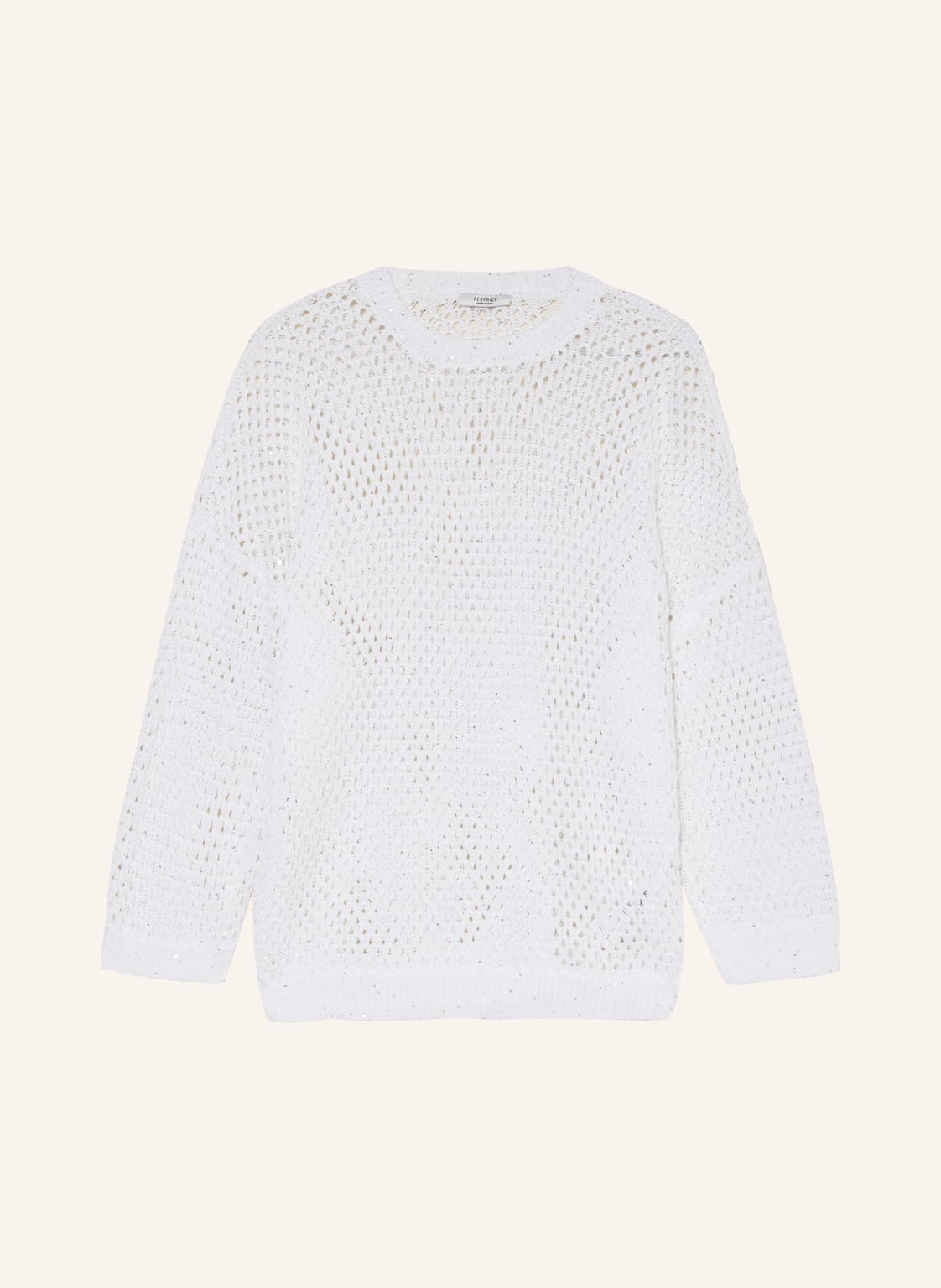 Peserico Pullover Mit Pailletten weiss von PESERICO