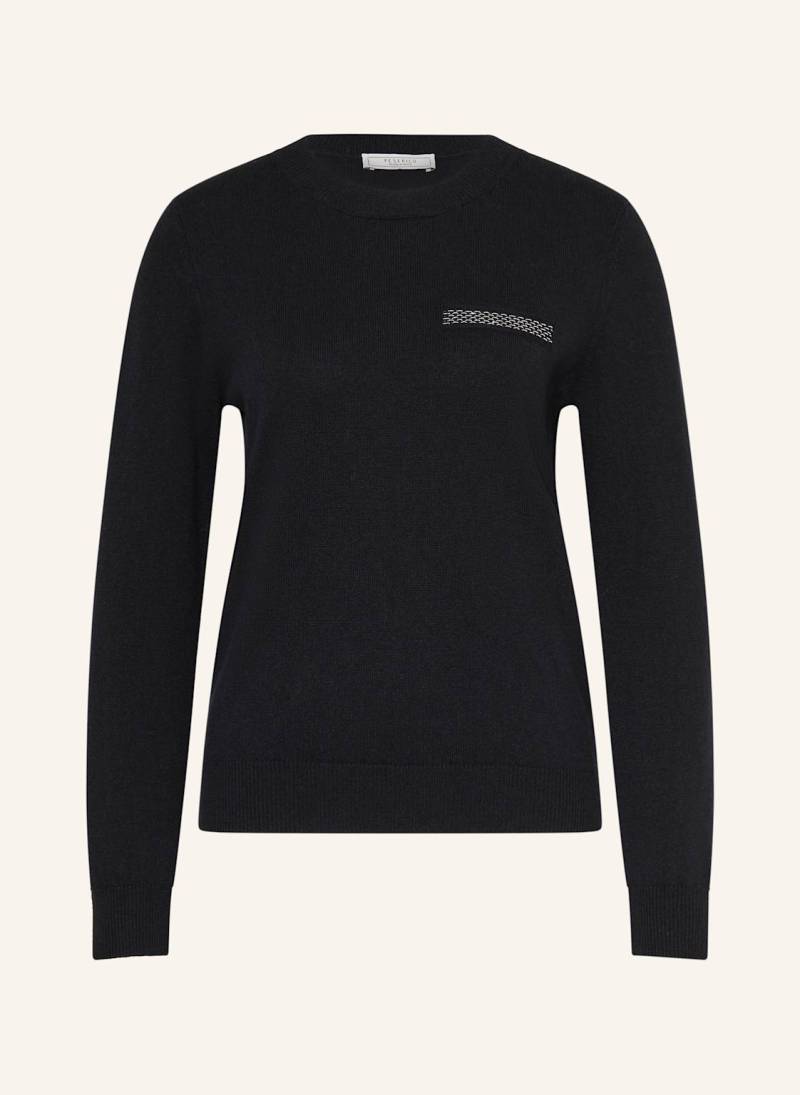 Peserico Pullover Mit Seide Und Schmucksteinen blau von PESERICO