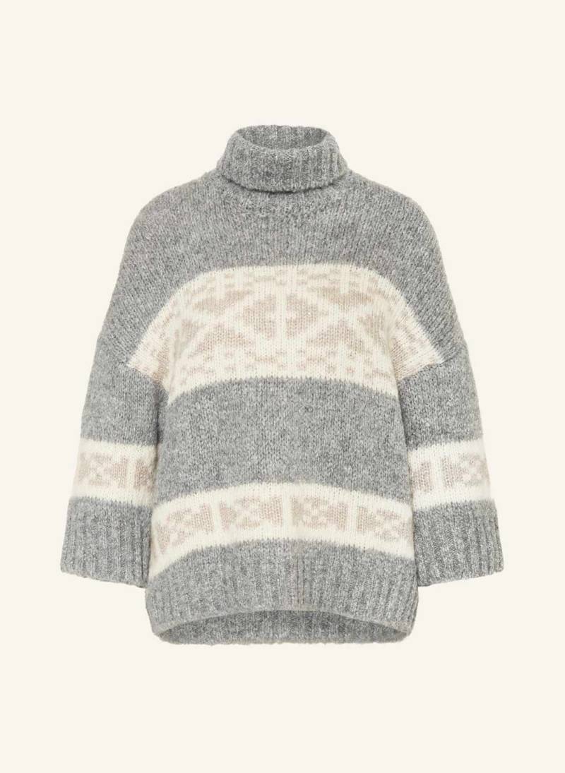 Peserico Rollkragenpullover Mit Alpaka Und Pailletten grau von PESERICO