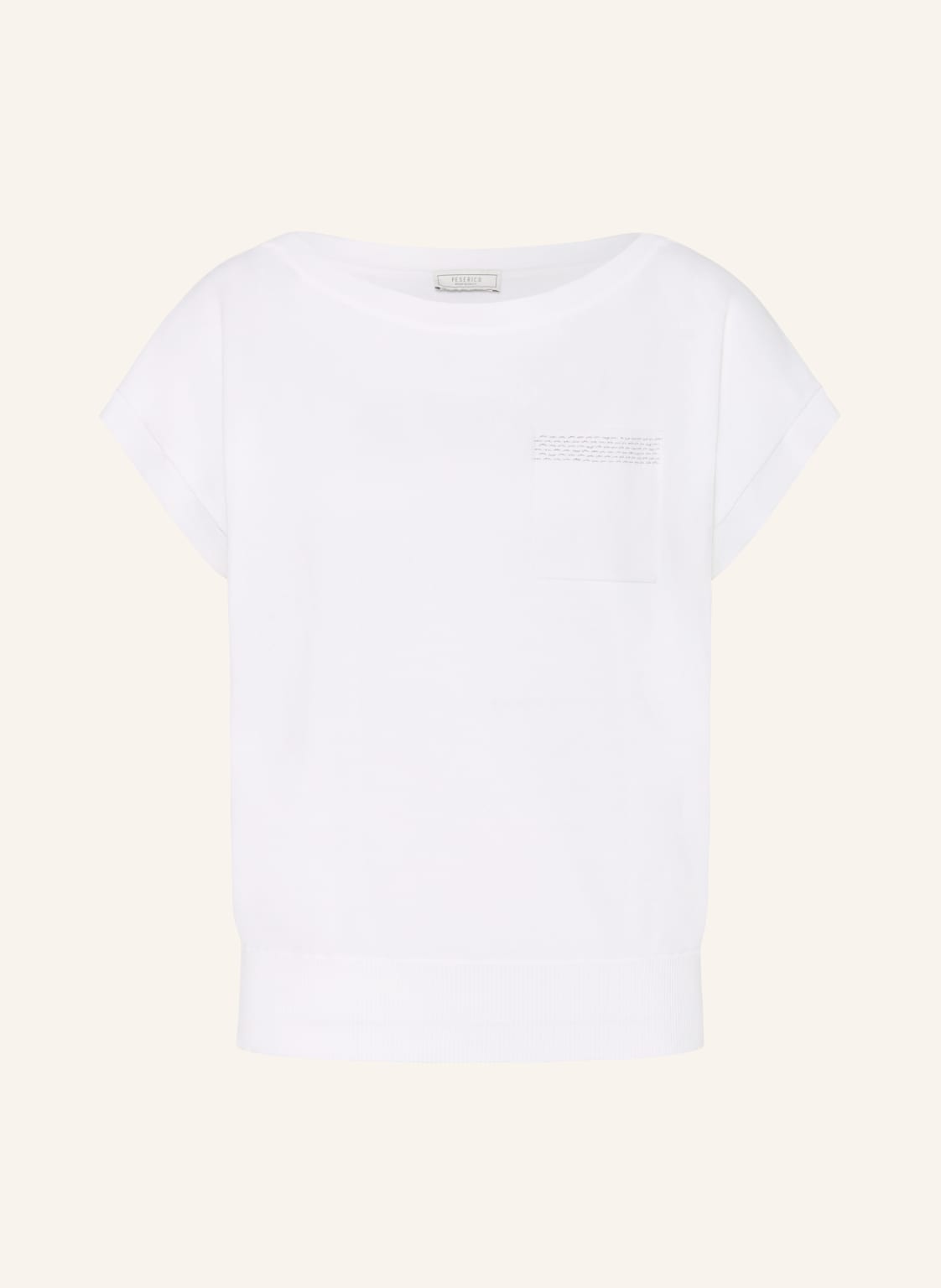 Peserico Strickshirt Mit Schmucksteinen weiss von PESERICO