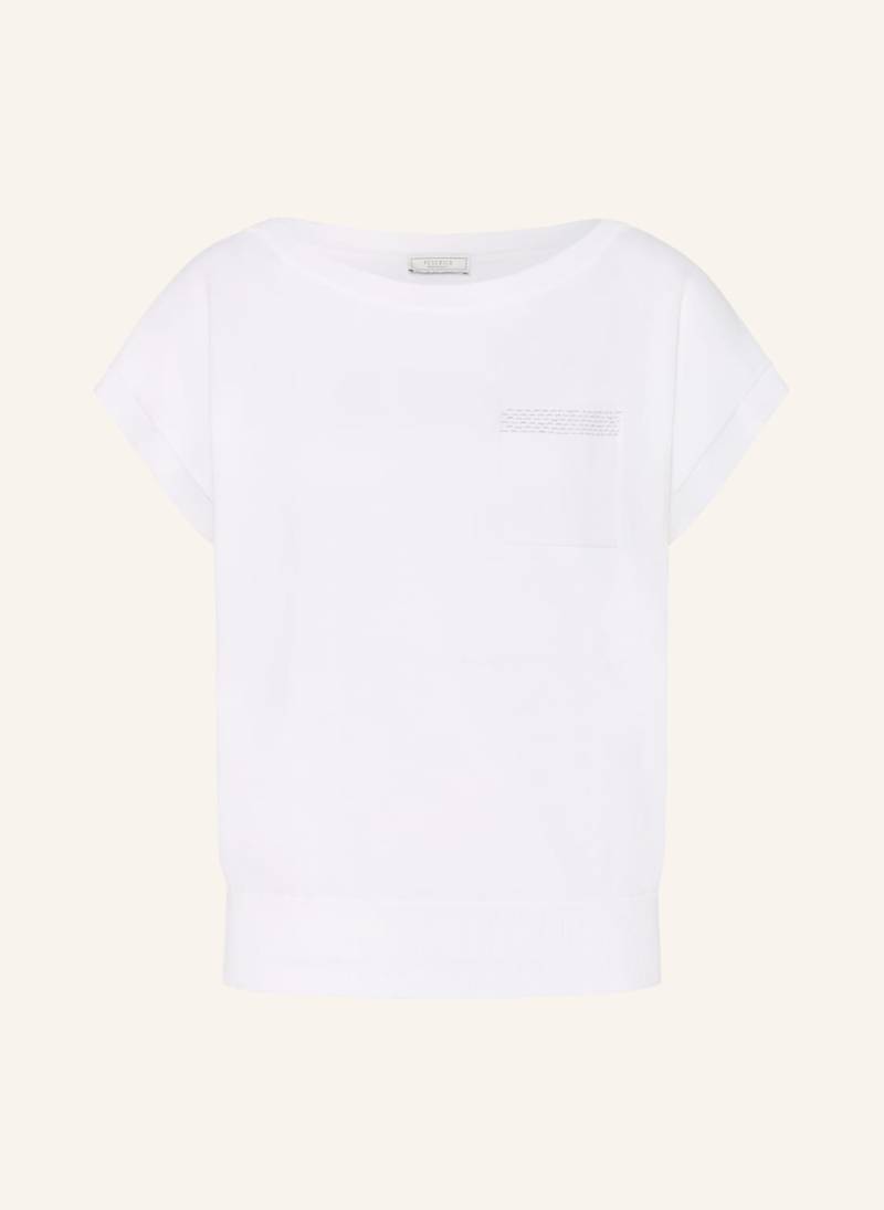 Peserico Strickshirt Mit Schmucksteinen weiss von PESERICO