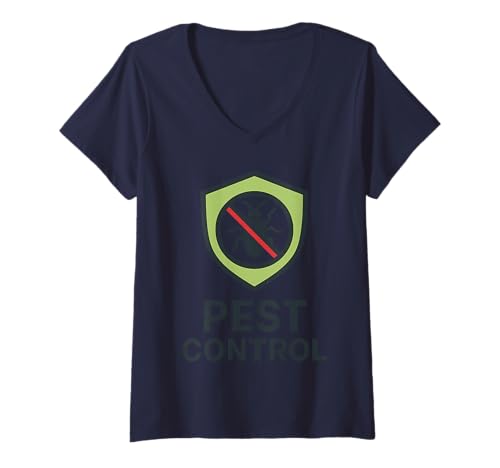 Damen Schädlingsbekämpfung T-Shirt mit V-Ausschnitt von PEST CONTROL