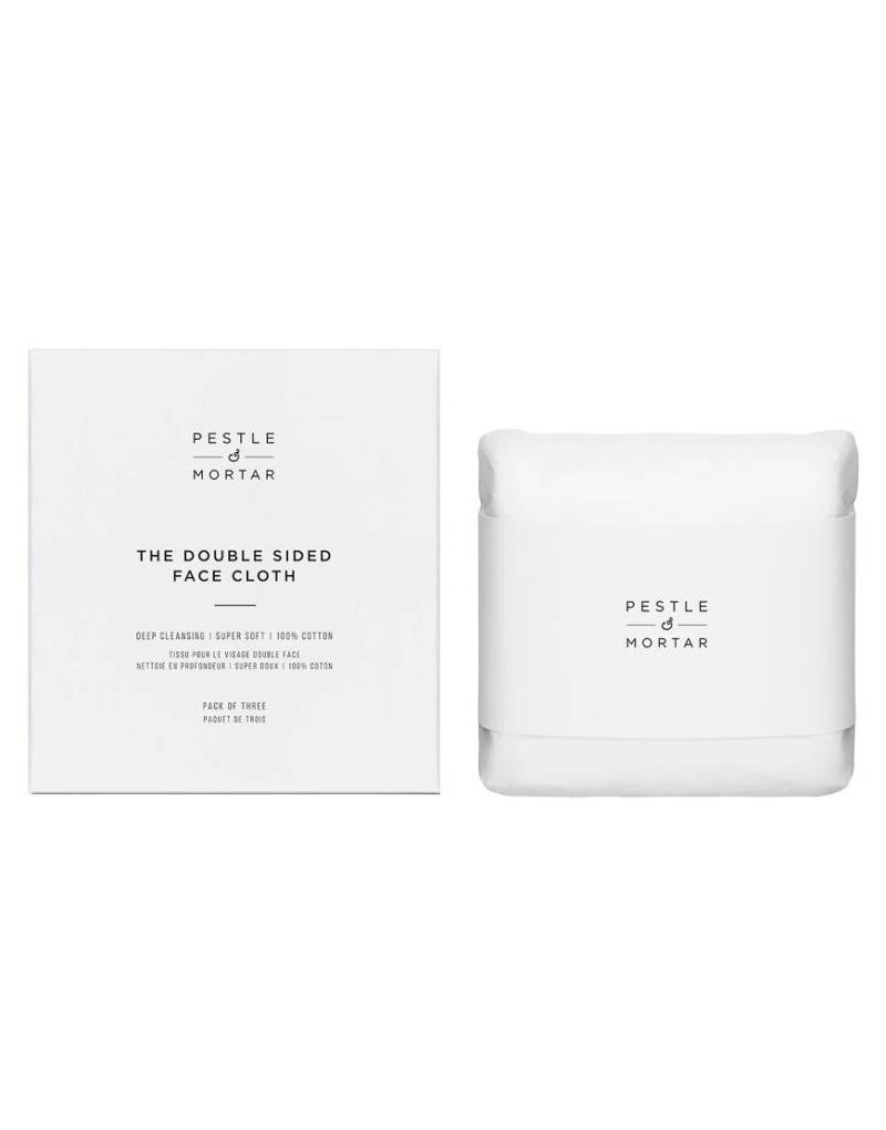 Pestle & Mortar - 3er-Pack zweiseitige Waschlappen-Keine Farbe von PESTLE & MORTAR