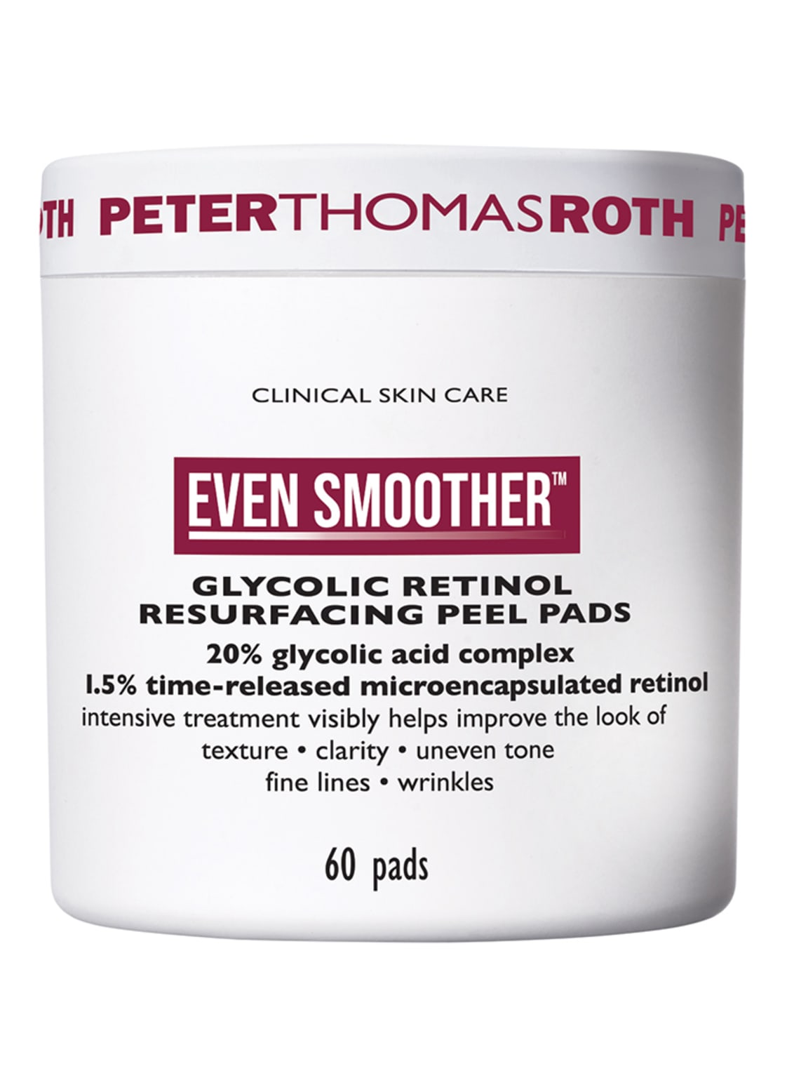 Peter Thomas Roth Even Smoother™ Glycolic Retinol Peel Pads (60 Stück) von PETER THOMAS ROTH
