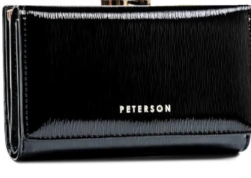PETERSON | Echtleder Portemonnaie für Frauen | Horizontale Ausrichtung | Rechteckig | RFID-System | Großzügiges Innenleben 9831 von PETERSON