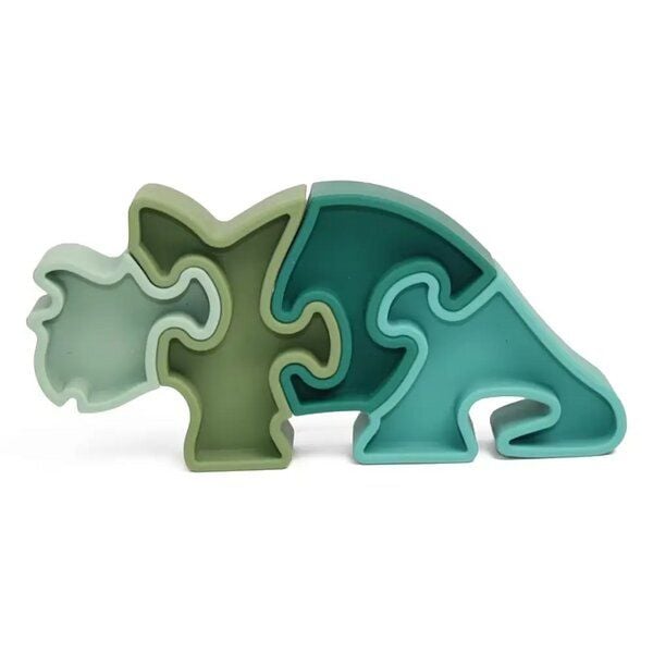 PETIKIDS Montessori-Lernspielzeug – 3D-Puzzle Triceratops aus Silikon – Lernspielzeug von PETIKIDS