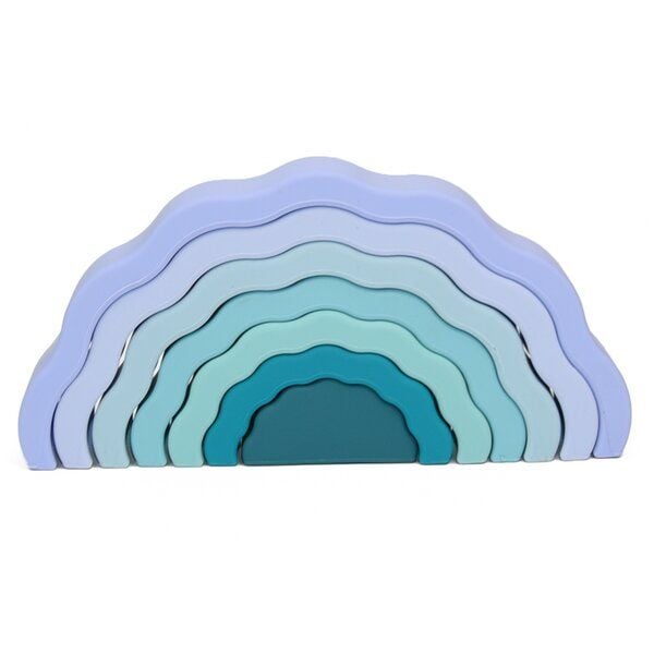 PETIKIDS Montessori-Lernspielzeug aus Silikon – Stapelbarer Regenbogen von PETIKIDS