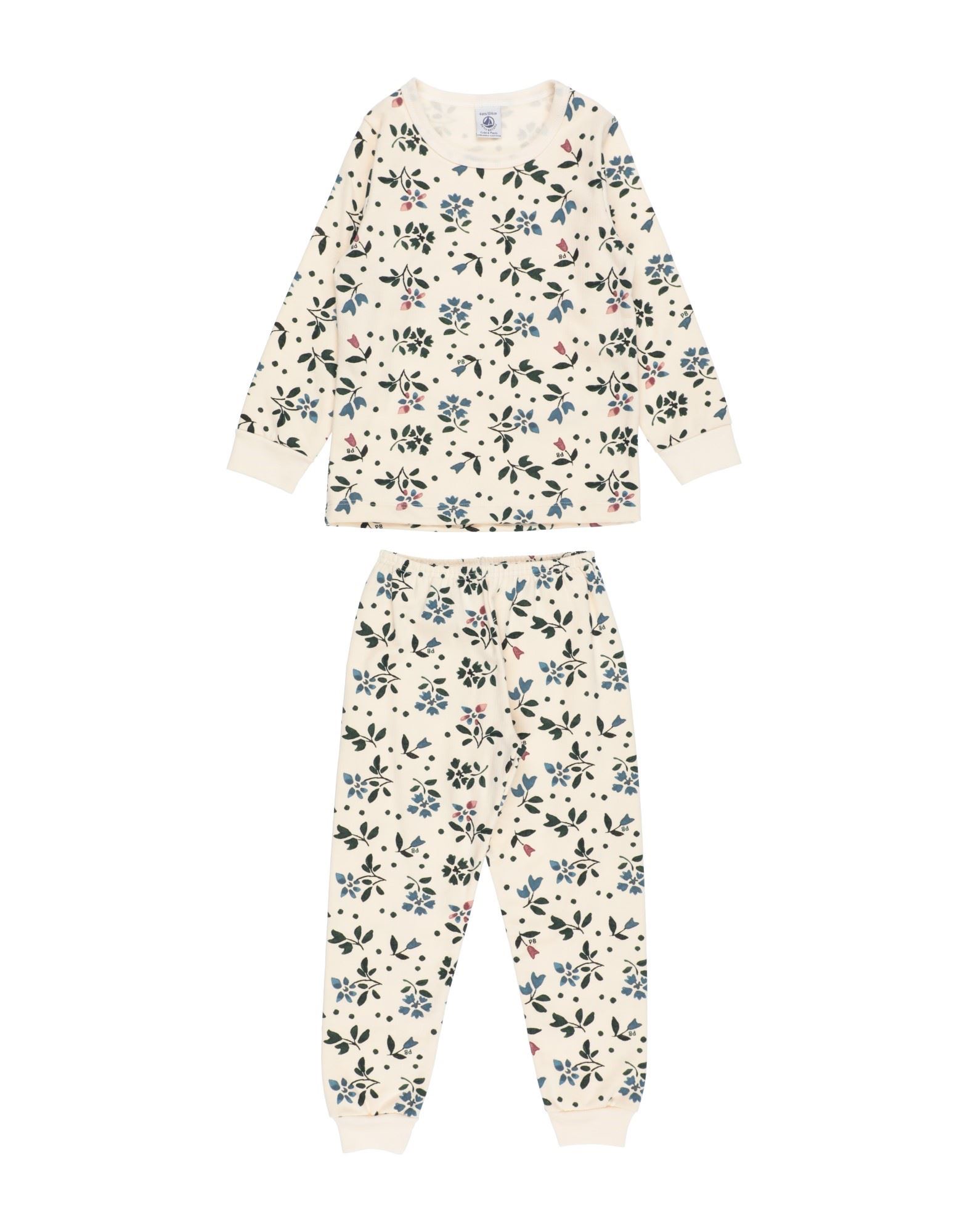 PETIT BATEAU Pyjama Kinder Elfenbein von PETIT BATEAU