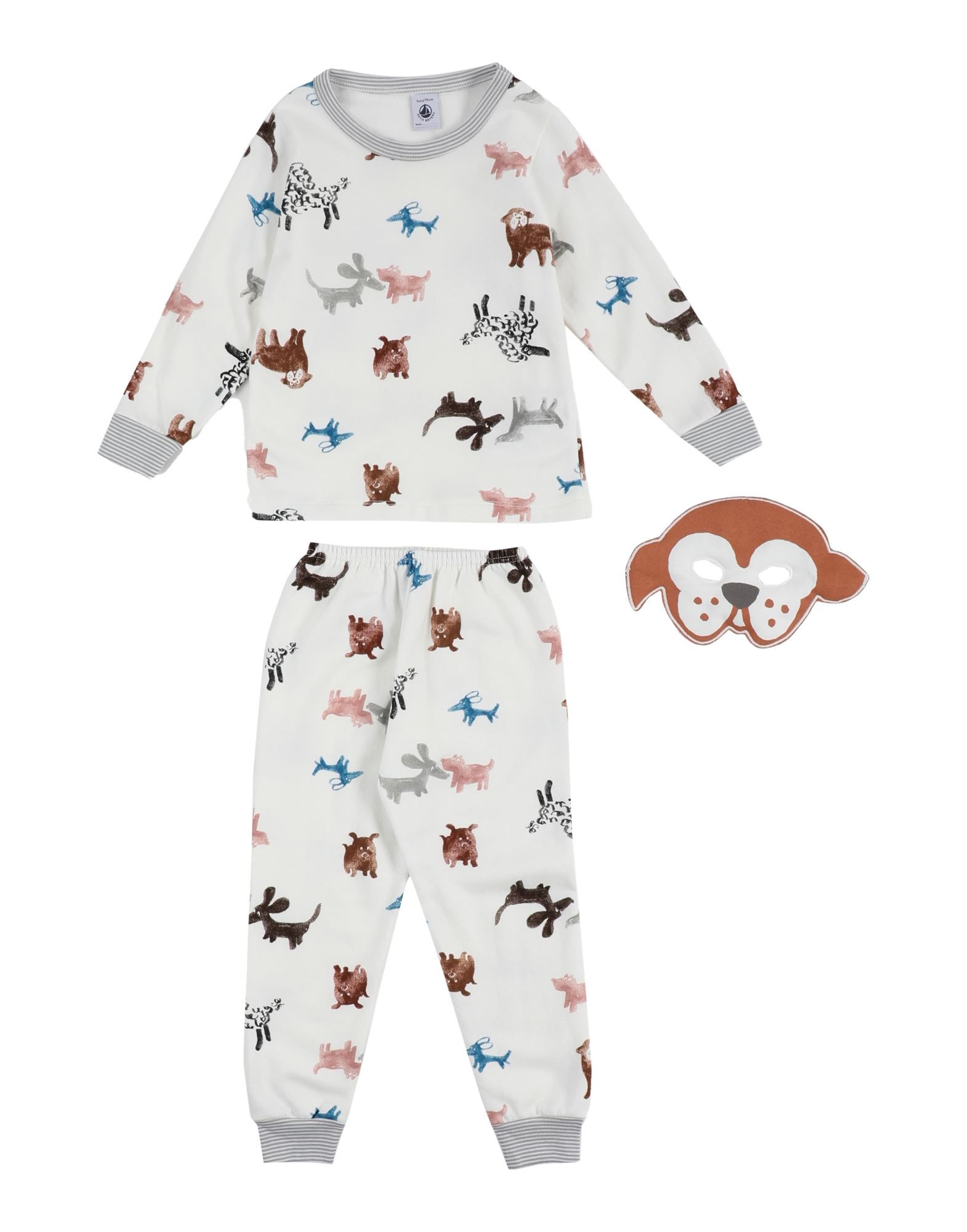 PETIT BATEAU Pyjama Kinder Weiß von PETIT BATEAU