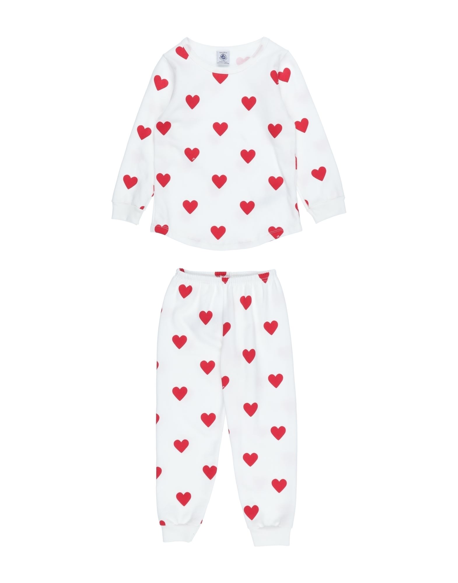 PETIT BATEAU Pyjama Kinder Weiß von PETIT BATEAU