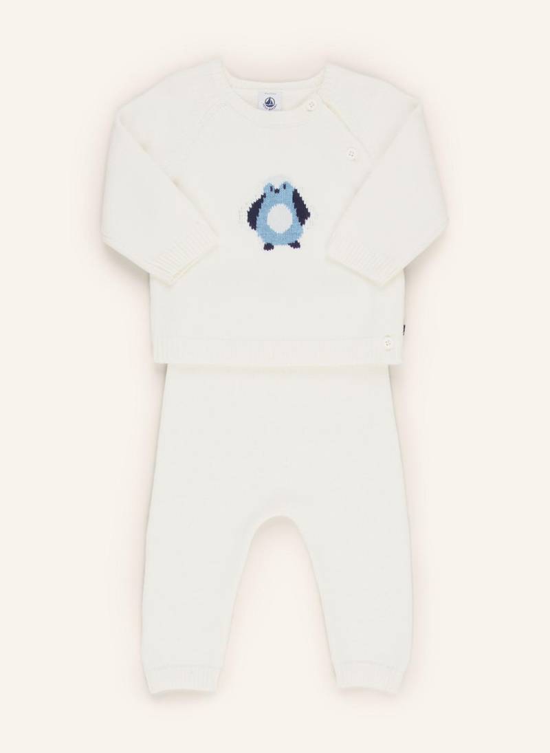 Petit Bateau Set: Pullover Und Strickhose weiss von PETIT BATEAU