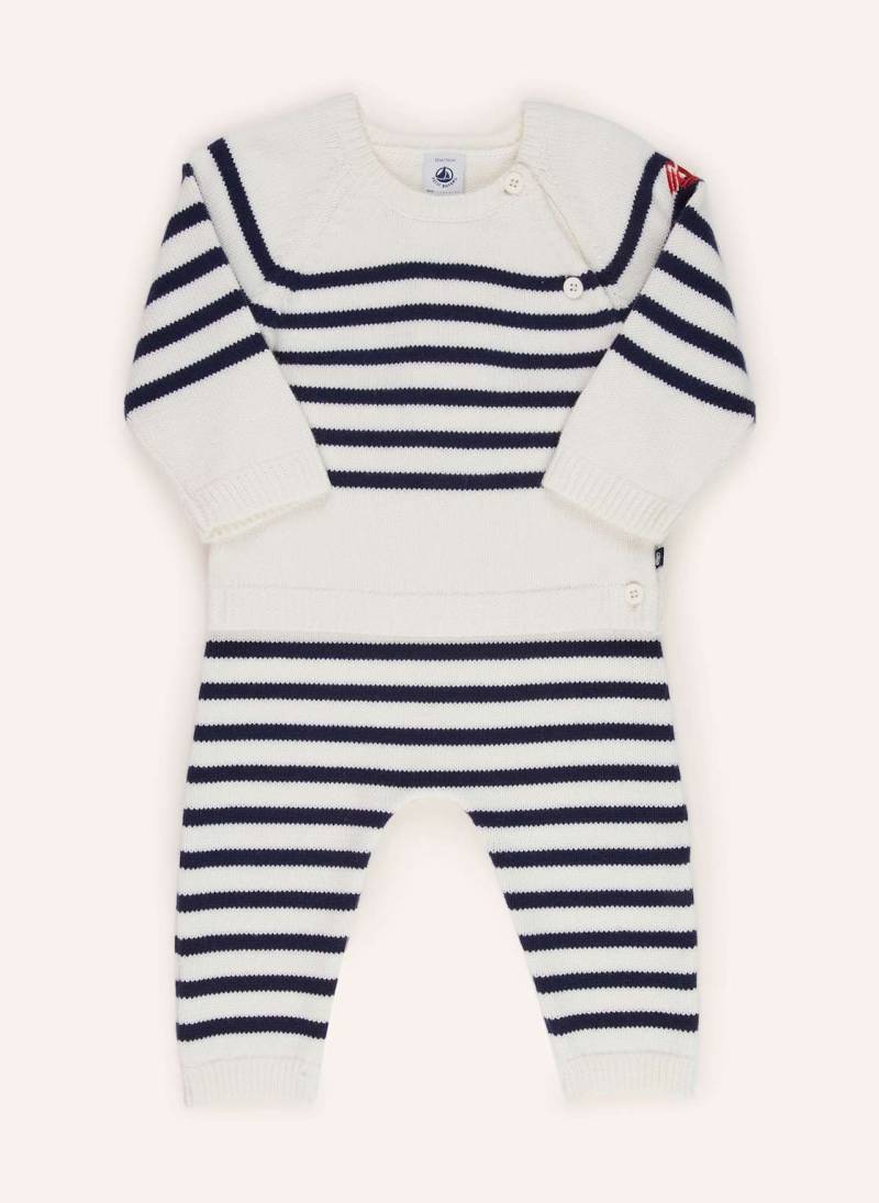 Petit Bateau Set: Pullover Und Strickhose weiss von PETIT BATEAU
