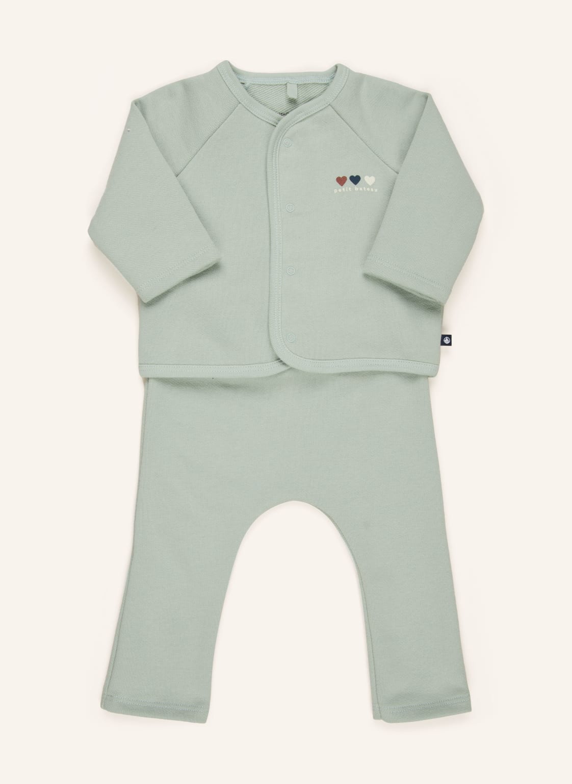 Petit Bateau Set Miroir: Sweatjacke Und Sweatpants gruen von PETIT BATEAU