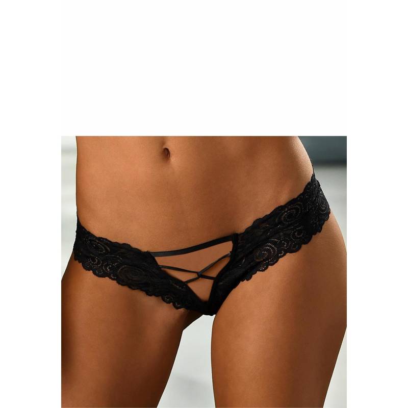 PETITE FLEUR GOLD Panty-Ouvert Damen schwarz Gr.32/34 von PETITE FLEUR GOLD