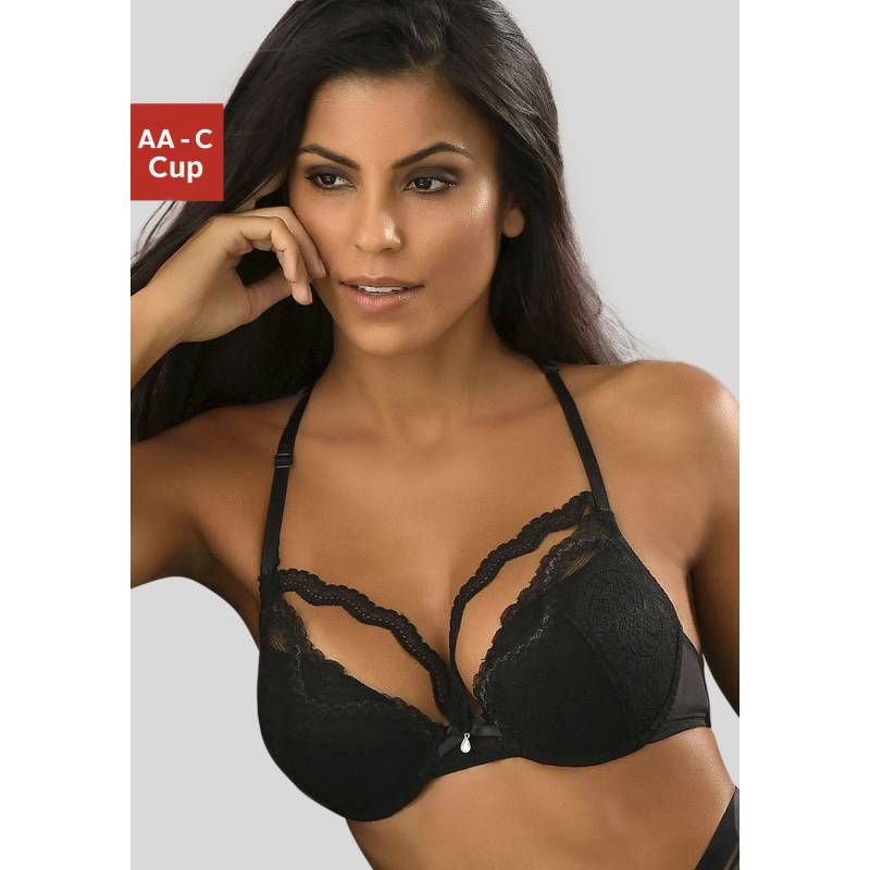 PETITE FLEUR GOLD Push-up-BH Damen schwarz Gr.85AA von PETITE FLEUR GOLD