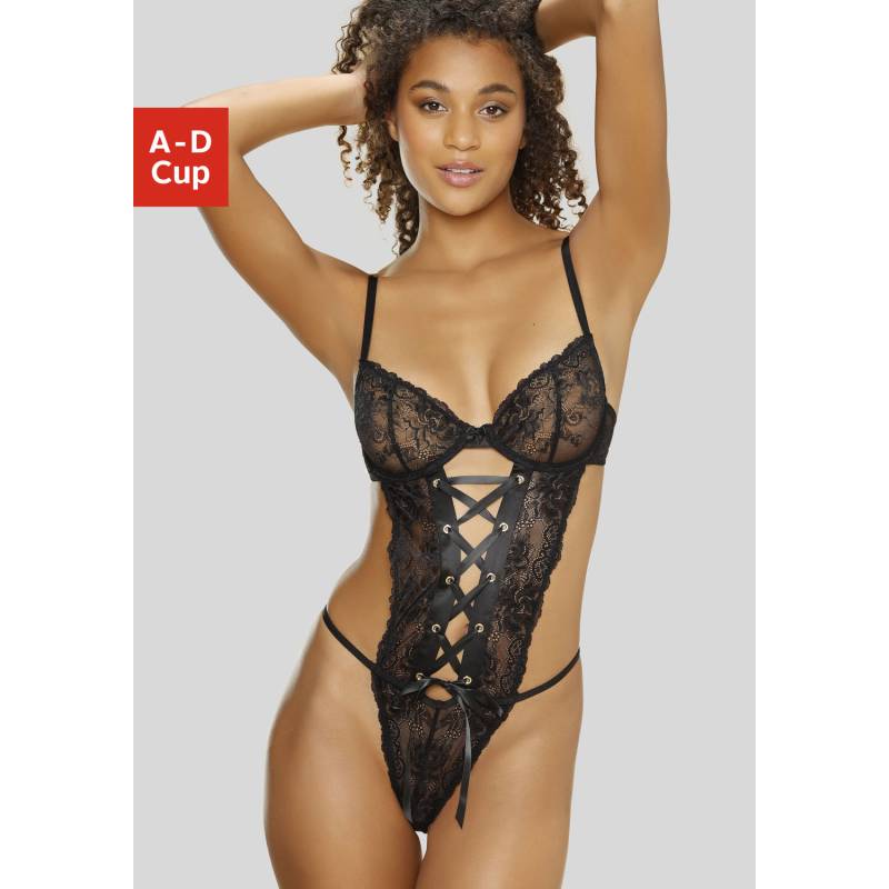 PETITE FLEUR GOLD Stringbody Damen schwarz Gr.70 Cup D von PETITE FLEUR GOLD
