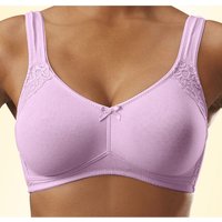 Große Größen: Soft-BH, lila+weiß, Gr.100B-95E von PETITE FLEUR