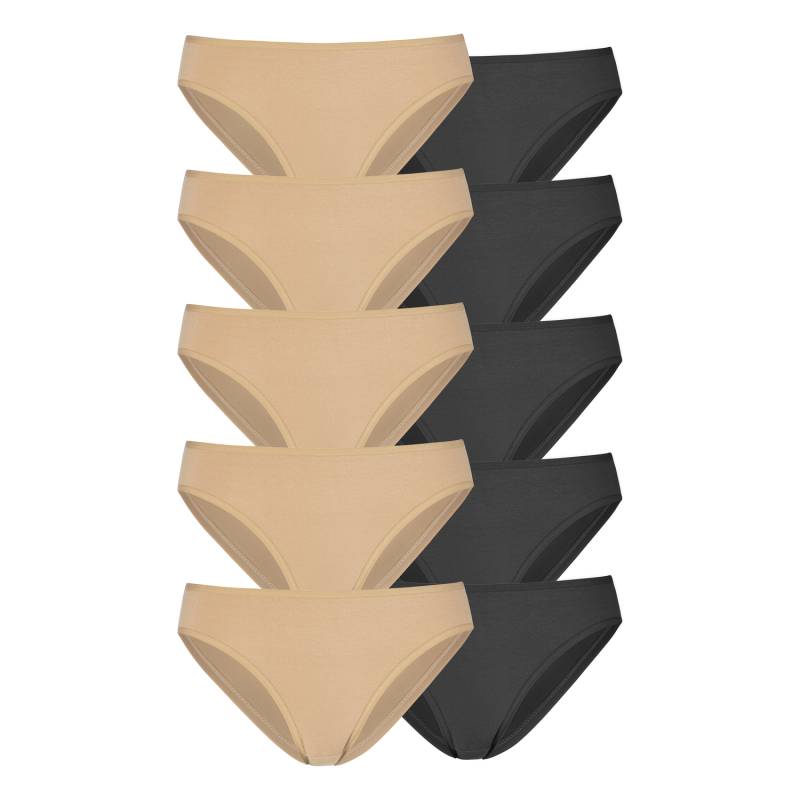 PETITE FLEUR Bikinislip Damen beige, schwarz Gr.44/46 von PETITE FLEUR