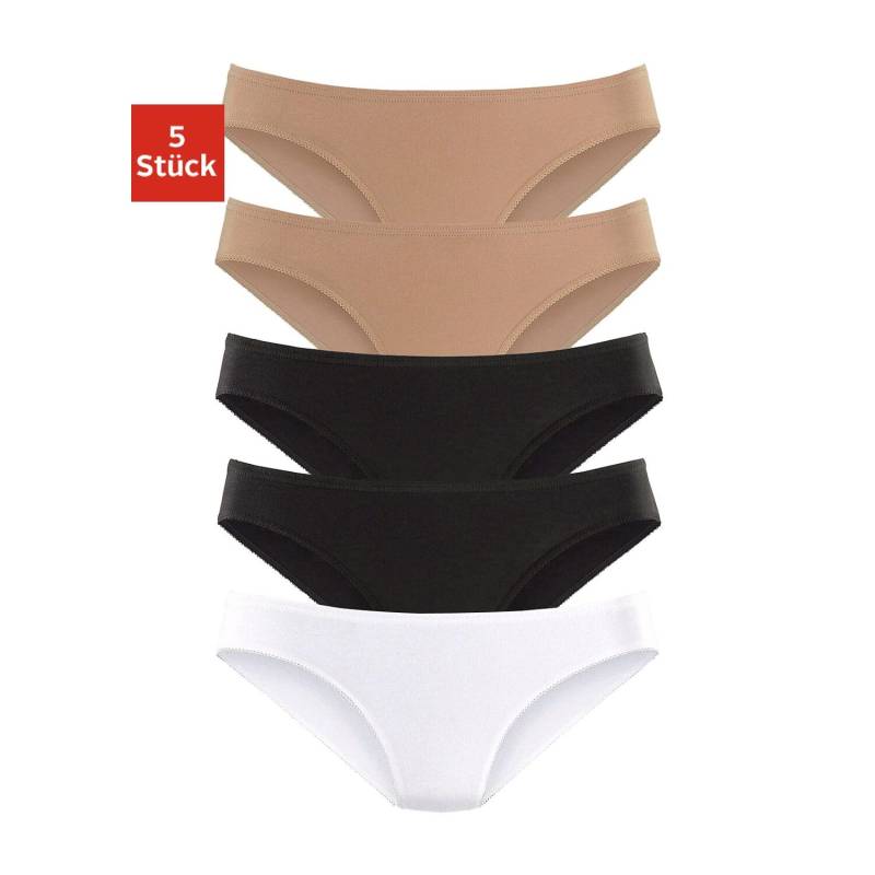 PETITE FLEUR Bikinislip Damen beige, schwarz, weiß Gr.32/34 von PETITE FLEUR