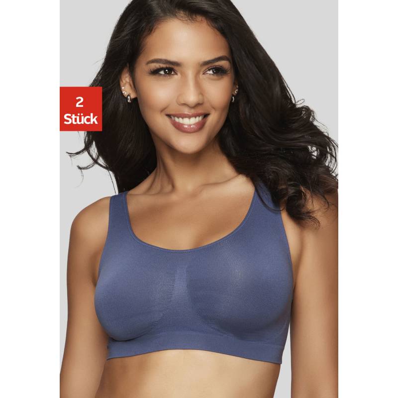 PETITE FLEUR Bralette-BH Damen marine+weiß Gr.XXL (52) von PETITE FLEUR