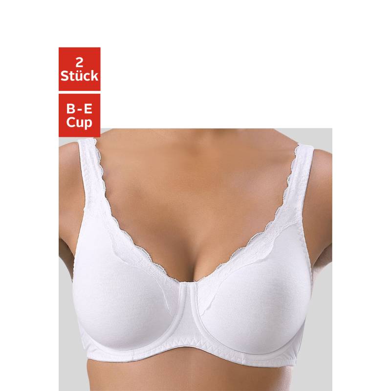 PETITE FLEUR Bügel-BH Damen 2xweiß Gr.85D von PETITE FLEUR