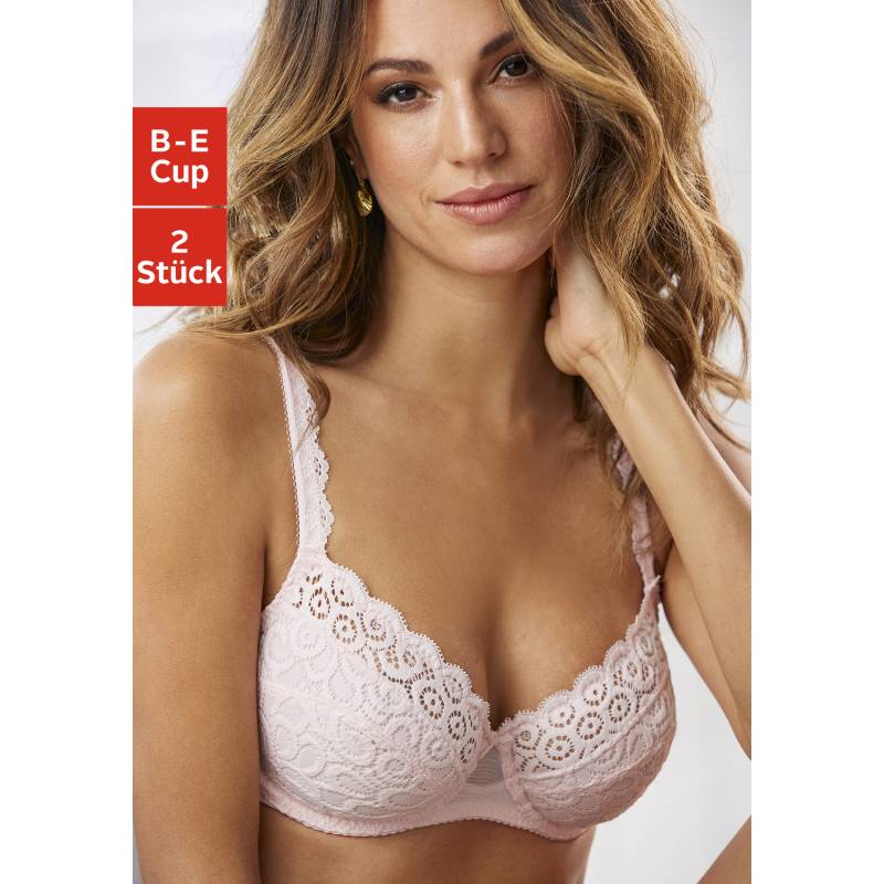 PETITE FLEUR Bügel-BH Damen puder+schwarz Gr.90D von PETITE FLEUR