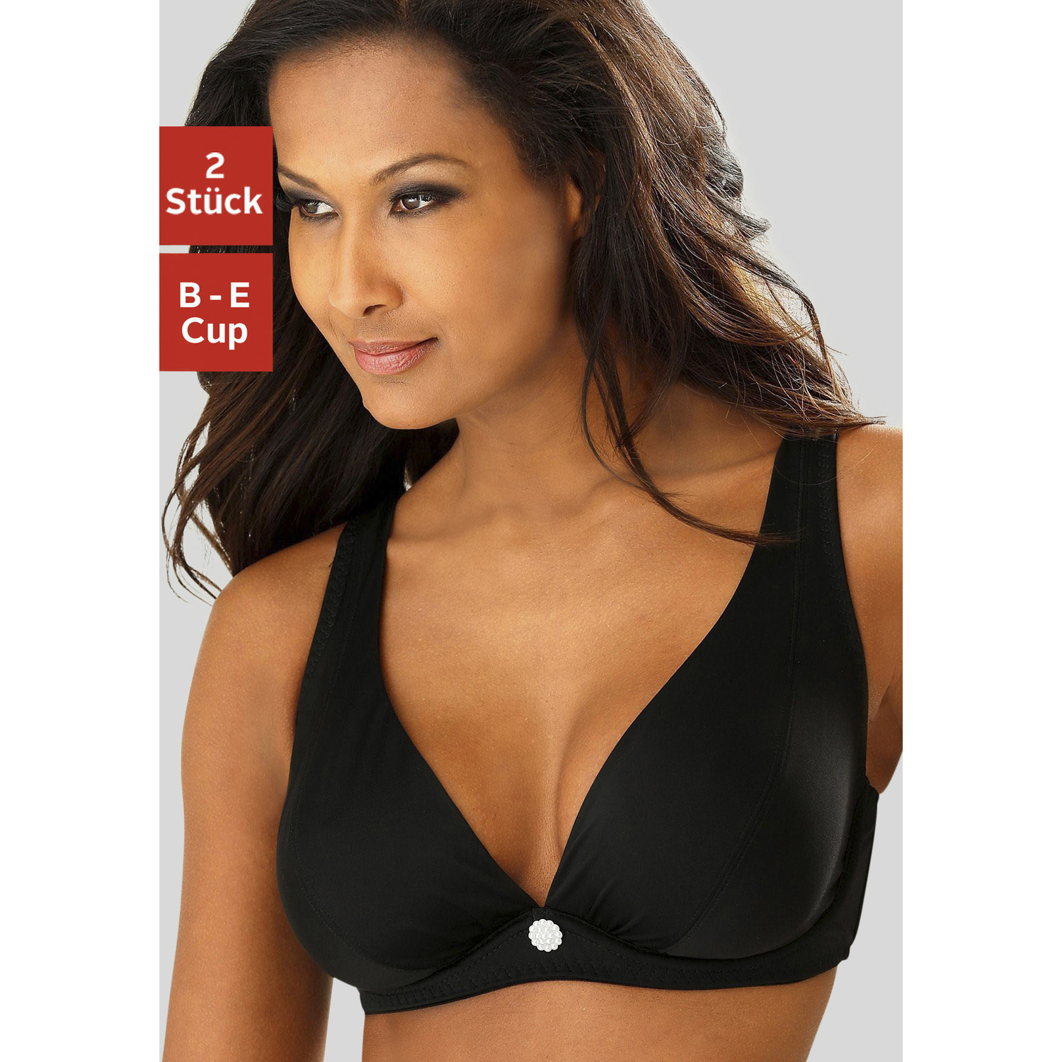 PETITE FLEUR Bügel-BH Damen schwarz+weiß Gr.85E von PETITE FLEUR