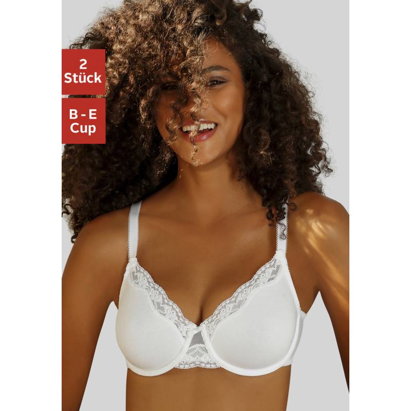 PETITE FLEUR Bügel-BH Damen schwarz+weiß Gr.90E von PETITE FLEUR