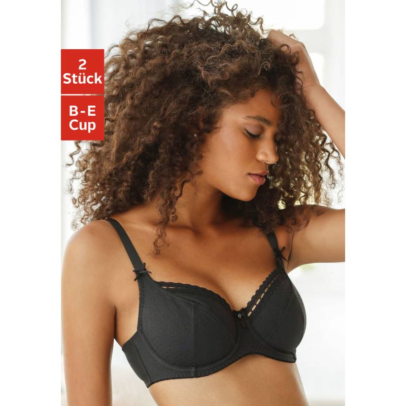 PETITE FLEUR Bügel-BH Damen weiß+schwarz Gr.90D von PETITE FLEUR