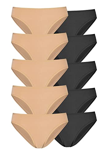 PETITE FLEUR Damen Bikinislip aus elastischer Baumwolle für perfekten Sitz, Vorteilspack von PETITE FLEUR