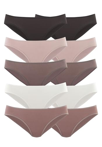 PETITE FLEUR Damen Bikinislip aus elastischer Baumwolle für perfekten Sitz, Vorteilspack von PETITE FLEUR