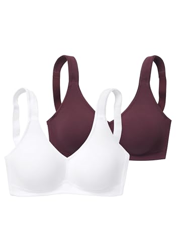 PETITE FLEUR Damen Soft-BH nahtlos vorgeformte Cups, breite Träger für bequemen Halt, atmungsaktiv, Baumwolle PETITE FLEUR Damen Soft-BH nahtlos vorgeformte Cups, breite Träger für bequemen Halt, atmungsaktiv, Baumwolle von PETITE FLEUR