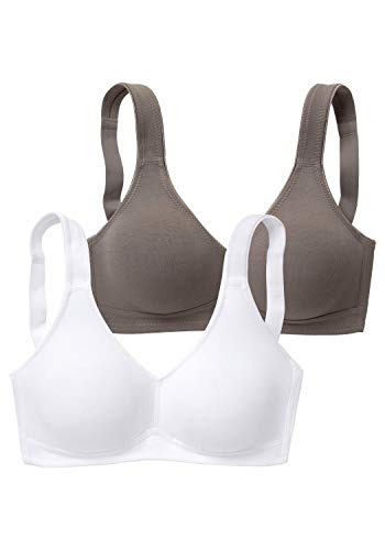 PETITE FLEUR Damen Soft-BH nahtlos vorgeformte Cups, breite Träger für bequemen Halt, atmungsaktiv, Baumwolle PETITE FLEUR Damen Soft-BH nahtlos vorgeformte Cups, breite Träger für bequemen Halt, atmungsaktiv, Baumwolle von PETITE FLEUR