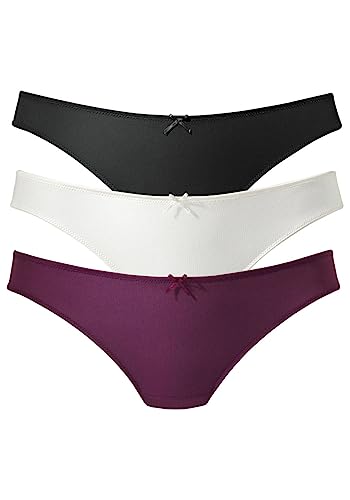 PETITE FLEUR Damen String 3er Pack mit Spitze von PETITE FLEUR