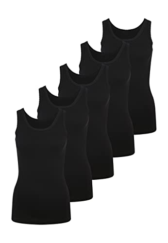 PETITE FLEUR Damen Unterhemd aus Feinripp im Multipack, bequem von PETITE FLEUR