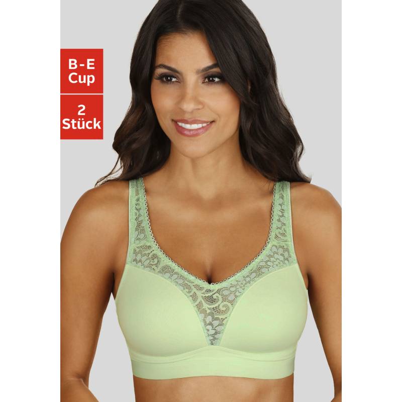 PETITE FLEUR Entlastungs-BH Damen mint+weiß Gr.95D von PETITE FLEUR